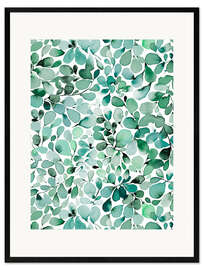 Gerahmter Kunstdruck Eukalyptusmuster