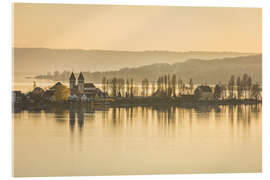 Acrylglasbild Insel Reichenau im Abendlicht, Bodensee - Christian Müringer