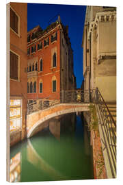 Holzbild Sommernacht in Venedig - Martin Wasilewski
