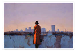 Wandbild Skyline der Stadt - Felipe Hora