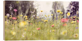 Holzbild Wildblumenwiese