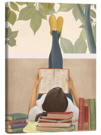 Leinwandbild Bücherwurm