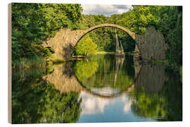 Holzbild Die Rakotzbrücke in Kromlau, Sachsen - Peter Schickert