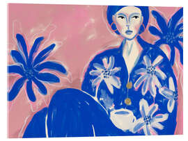 Acrylglasbild Blaue Dame