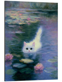 Magnettafel Süßes Kätzchen am Baden