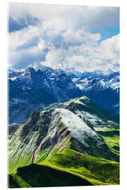 Acrylglasbild Blick vom Nebelhorn auf die Alpen - Rico Ködder