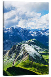 Leinwandbild Blick vom Nebelhorn auf die Alpen - Rico Ködder