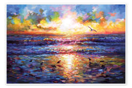 Poster Sonnenuntergang am Strand