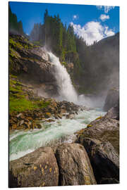 Alubild Krimmler Wasserfälle im Sommer