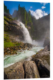 Hartschaumbild Krimmler Wasserfälle im Sommer