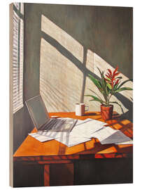 Holzbild Sonniges Büro