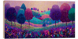 Holzbild Magische Landschaft