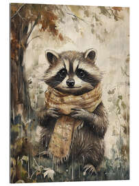 Gallery Print Waschbär im Schal