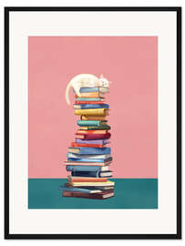 Gerahmter Kunstdruck Wo die Katze träumt