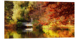 Hartschaumbild Herbst im Park