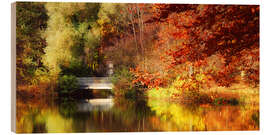 Holzbild Herbst im Park