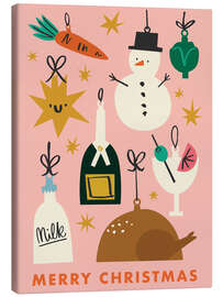 Leinwandbild Merry Christmas Abendessen