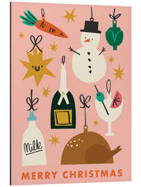 Magnettafel Merry Christmas Abendessen