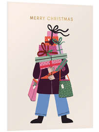 Hartschaumbild Merry Christmas - Weihnachtsgeschenke