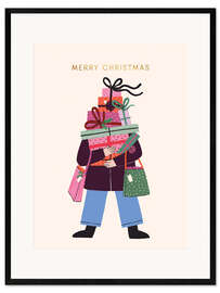 Gerahmter Kunstdruck Merry Christmas - Weihnachtsgeschenke