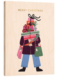Holzbild Merry Christmas - Weihnachtsgeschenke
