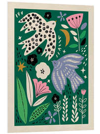 Hartschaumbild Taube und Meise