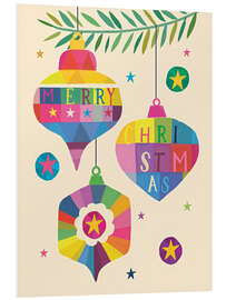 Hartschaumbild Merry Christmas - Weihnachtsdekos