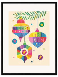 Gerahmter Kunstdruck Merry Christmas - Weihnachtsdekos