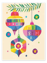 Wandbild Merry Christmas - Weihnachtsdekos - Charlotte Pepper