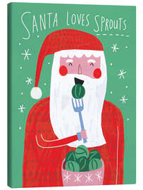 Leinwandbild Santa Loves Sprouts - Charlotte Pepper