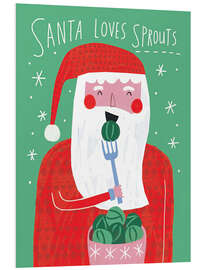 Hartschaumbild Santa Loves Sprouts - Charlotte Pepper