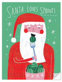 Wandsticker Santa Loves Sprouts - Charlotte Pepper