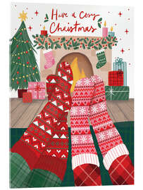 Acrylglasbild Have a cosy Christmas mit Socken - Charlotte Pepper