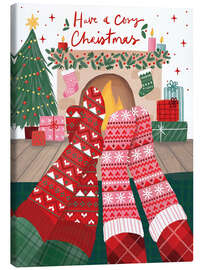 Leinwandbild Have a cosy Christmas mit Socken - Charlotte Pepper