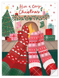 Wandsticker Have a cosy Christmas mit Socken - Charlotte Pepper