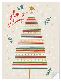 Wandsticker Happy Holidays