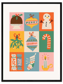 Gerahmter Kunstdruck Merry Christmas III