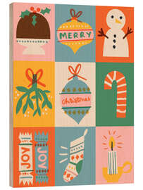 Holzbild Merry Christmas III