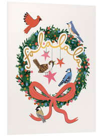 Hartschaumbild Weihnachtsvögel