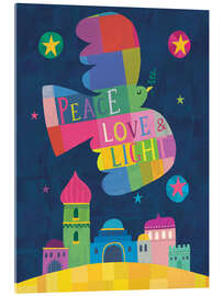 Acrylglasbild Peace, Love and Light