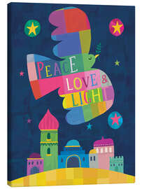 Leinwandbild Peace, Love and Light