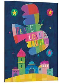 Magnettafel Peace, Love and Light