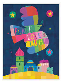 Wandbild Peace, Love and Light - Charlotte Pepper
