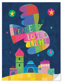 Wandsticker Peace, Love and Light