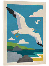 Acrylglasbild Möwe im Flug