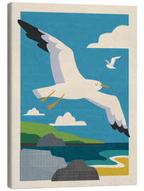 Leinwandbild Möwe im Flug