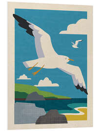 Hartschaumbild Möwe im Flug