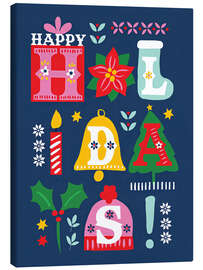 Leinwandbild Happy Holidays