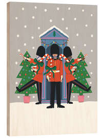 Holzbild British King Gard unter Schnee