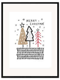 Gerahmter Kunstdruck Merry Christmas IV
